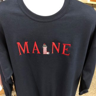 West Quoddy Design Embroidered Maine Sweatshirt