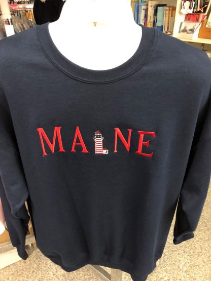 West Quoddy Design Embroidered Maine Sweatshirt