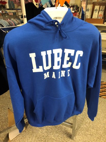 Lubec Maine Hooded Sweatshirt Royal