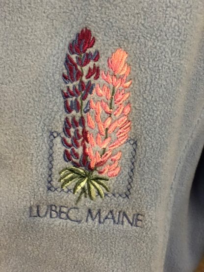 Ladies Lubec Maine Lupine Micro-Fleece Jacket Close Up