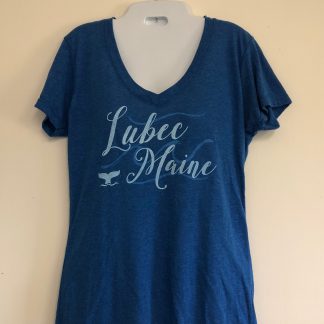 Lubec, Maine Whale Tail V-Neck Tee