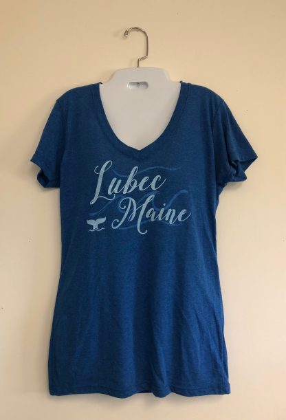 Lubec, Maine Whale Tail V-Neck Tee