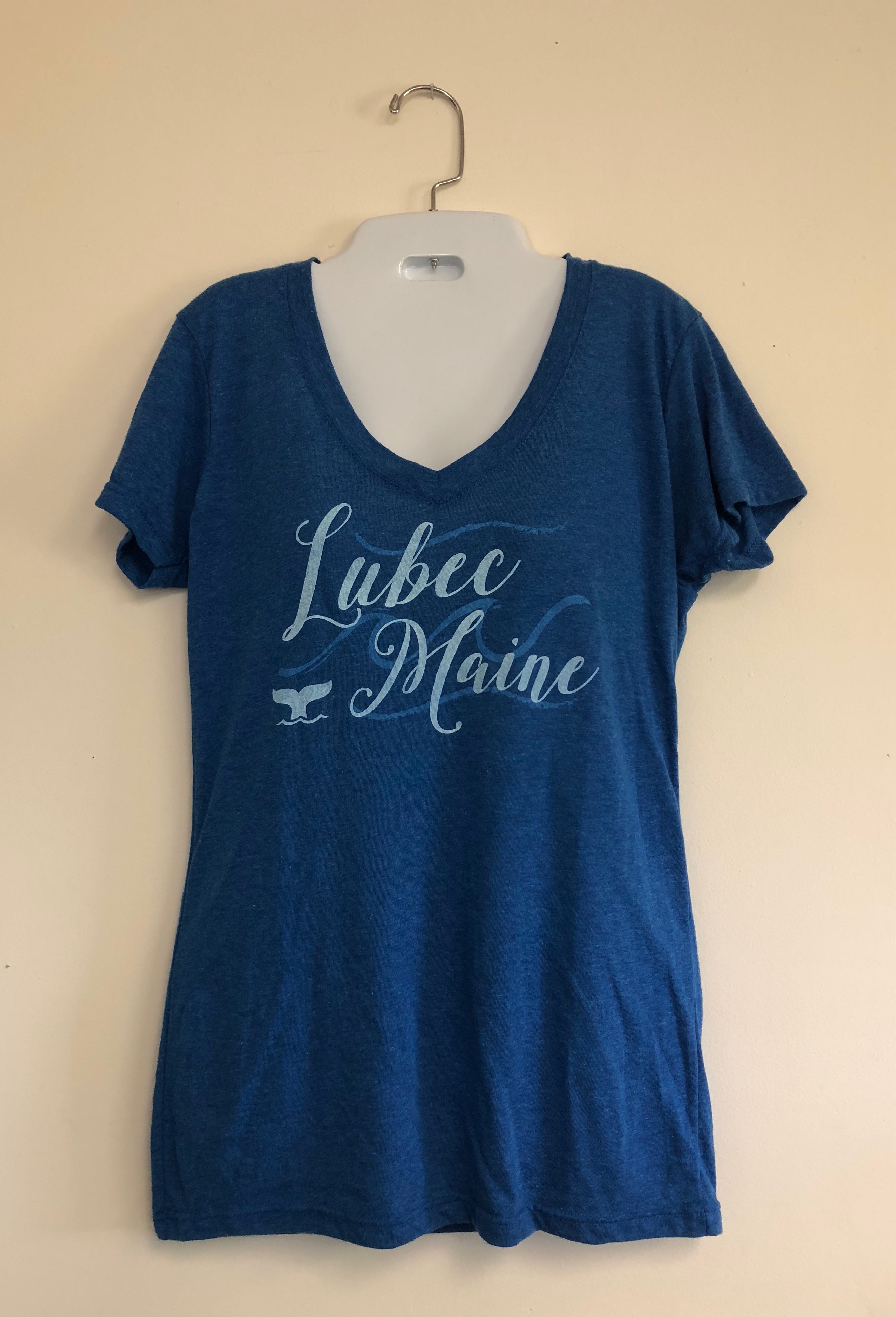 Lubec, Maine Whale Tail V-Neck Tee