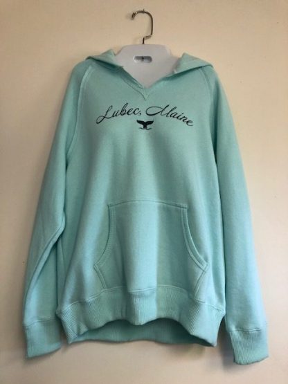 Lubec Maine Whale Tail Cut V Hoodie