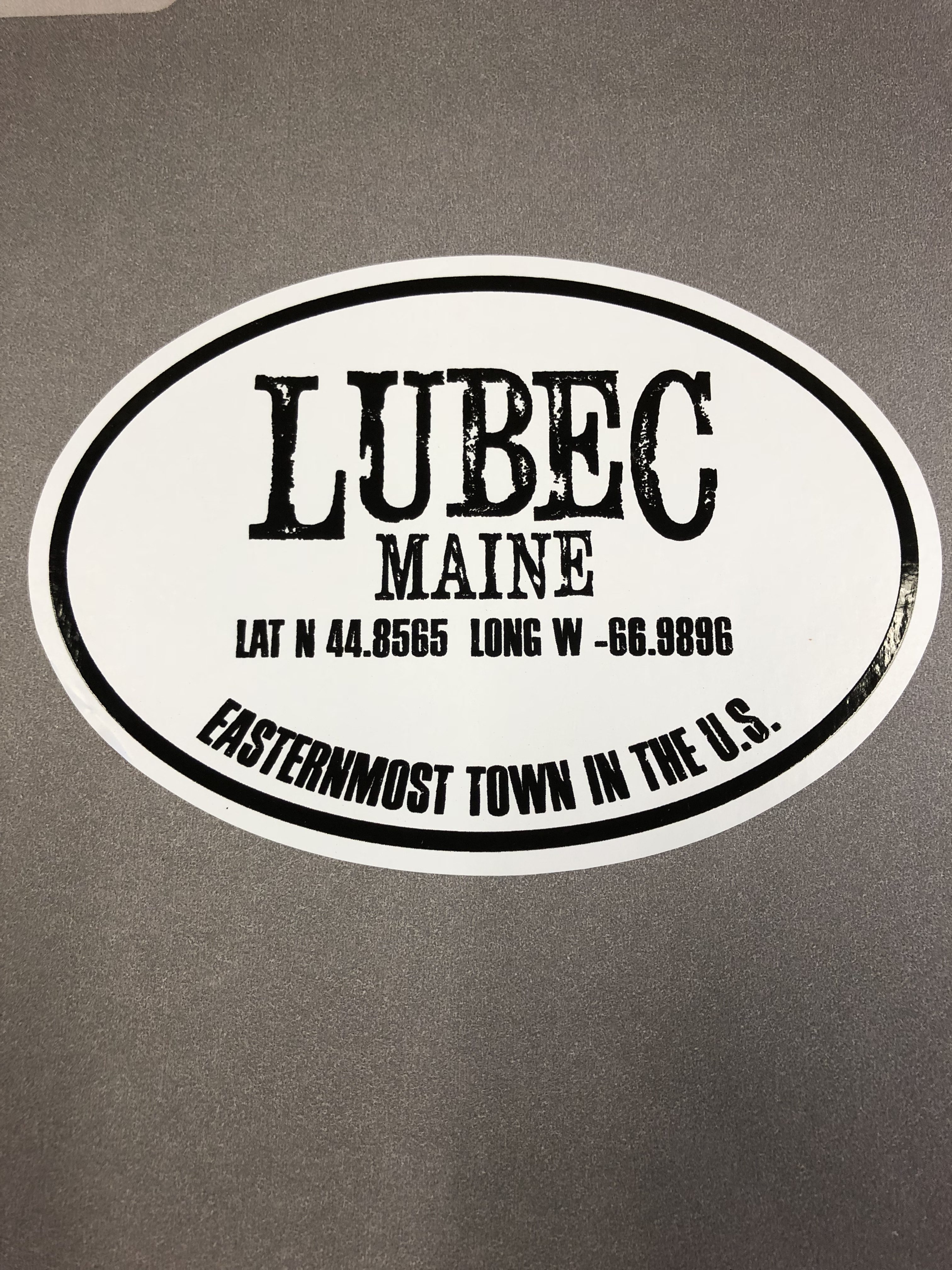 New Lubec, Maine, Easternmost Town in the US Euro Sticker