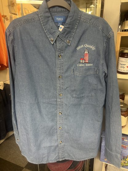 West Quoddy Embroidered Men's and Women's Long Sleeved Denim Shirts