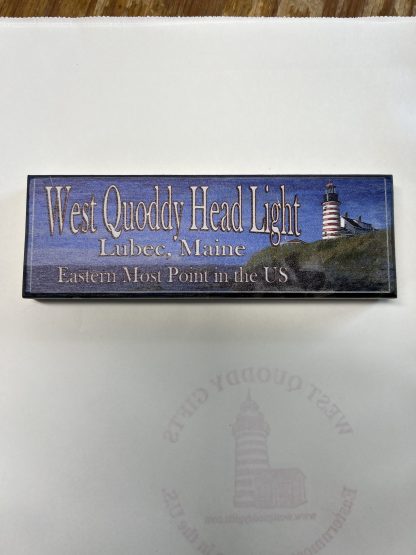 West Quoddy Head Light Large Wooden Magnet